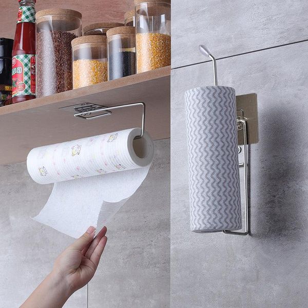 

hooks & rails kitchen bathroom toilet paper holder tissue storage organizers racks roll hanging towel stand home decoration