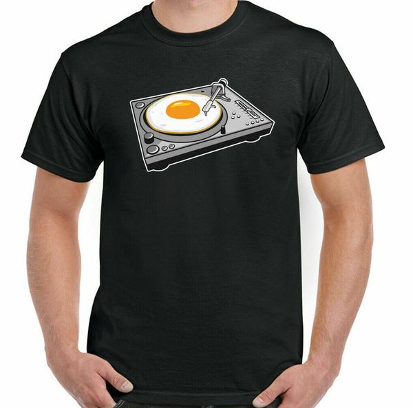 

dj ceiling records egg mens funny djing music party bbq record, White;black