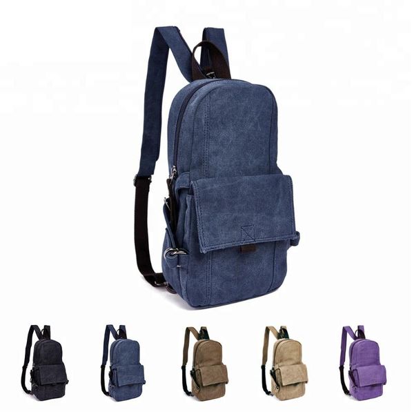 

canvas casual men's and women's backpacks outdoor travel sports retro solid color mountaineering backpack