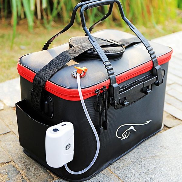 

fishing bags 19/23/28/35l collapsible folding thicken eva live fish box tank bucket camping outdoor tackle equipment accessories