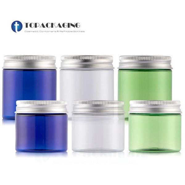

storage bottles & jars 50pcs*50ml/80g cream jar empty cosmetic container plastic makup mask refillable clear canister packing pot alumi