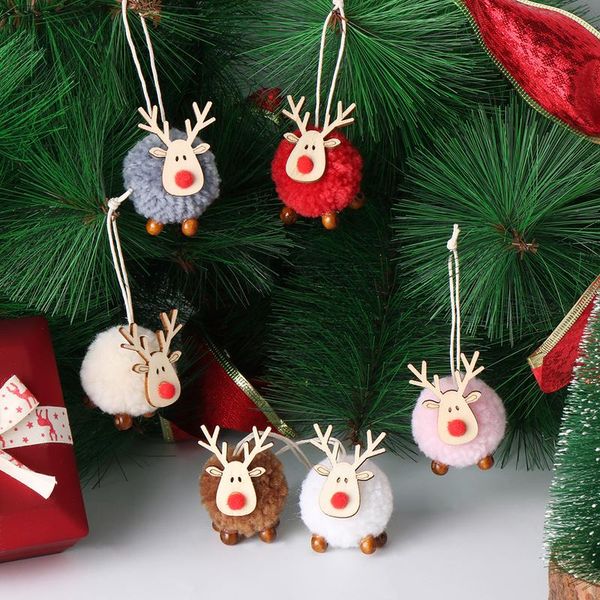 

christmas decorations cute cloth plush deer pendant tree decor hanging ornaments decoration xmas year party