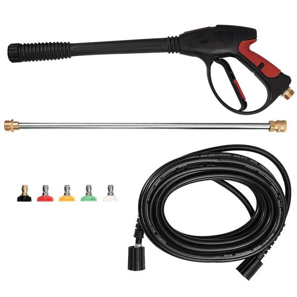 

water gun & snow foam lance 4000 psi high pressure power spray with 9m hose 5pcs nozzles set car washer trigger jet for washing
