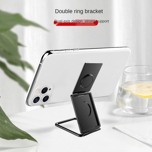 

cell phone mounts & holders folding bracket mobile paste desksquare double magic ring finger metal direct magnetic absorption for