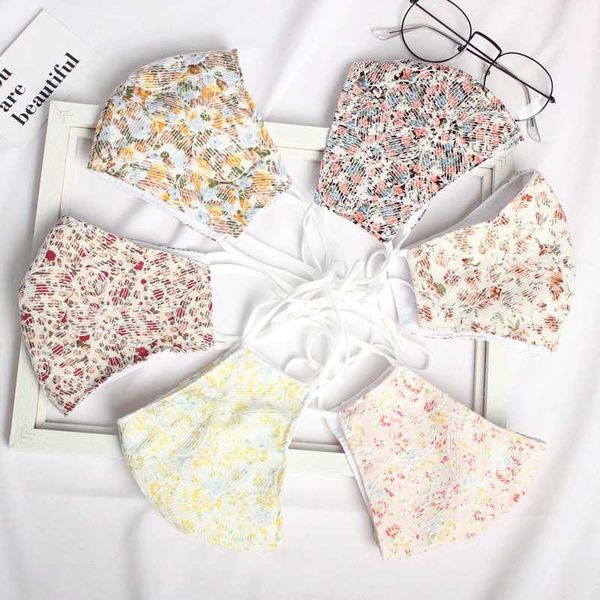 

mask small flower double layer washable, dustproof in spring and summer