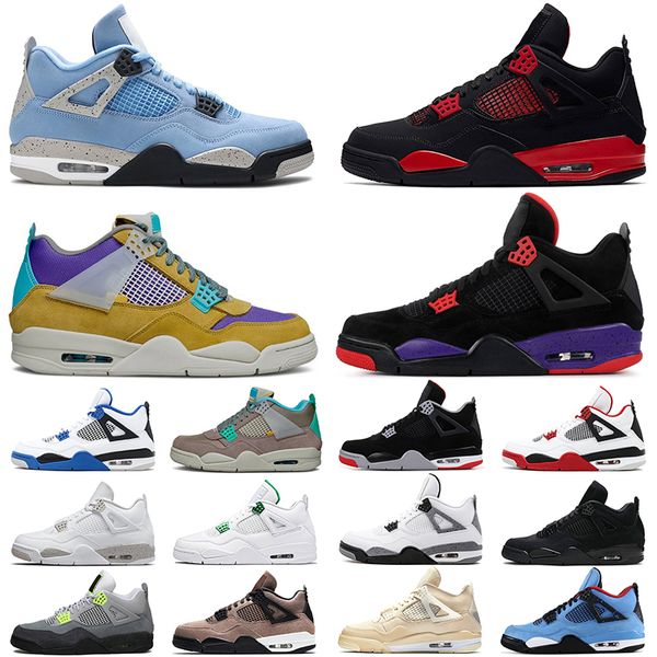 

r jumpman 4 4s basketball shoes for women men university blue taupe haze red thunder white oreo mens trainers sports sneakers breathable dro