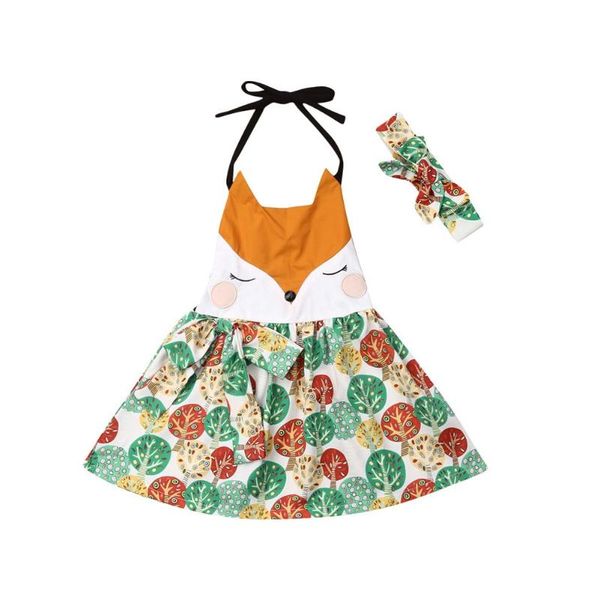 

girl's dresses girl dress toddler kids baby girls cartoon sleeveless clothes strap short party summer sundress, Red;yellow
