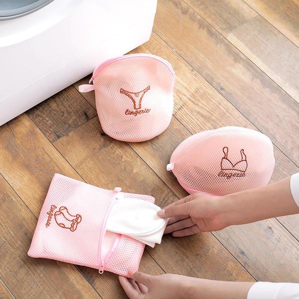 

reusable washing bag zippered mesh foldable protection clothing laundry bags