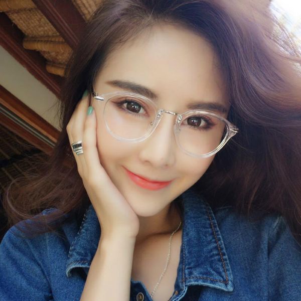 

fashion sunglasses frames glasses frame women vintage lens myopia optical spectacle eyeglasses holder, Black
