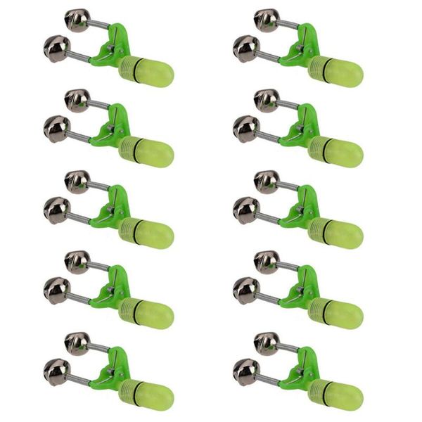 

fishing practical tools led night rod bite bait alarm light twin bells clip alerter sea accessories
