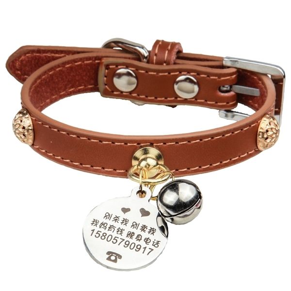 

lettering dog tag cat small and medium sized dog neck collar necklace anti losing tag bell 8zen