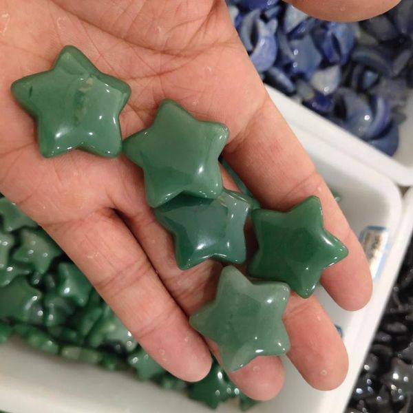 

decorative objects & figurines natural green aventurine crystal stone star shaped healing polished gifts crafts stones and minerals