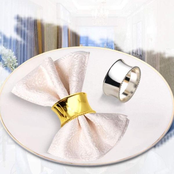 

napkin rings 6-piece stainless steel ring delicate buckle suitable for wedding festivals and events-abux