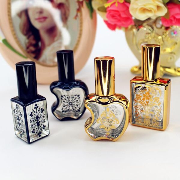 

storage bottles & jars 10/20/30pcs 10ml 15ml glass perfume bottle empty pump spray atomizer refillable cosmetic gold black