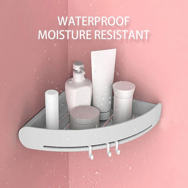 

bathroom storage & organization wall-mounted shower shelf holder kitchen household items accessories corner rack triangular punch-free