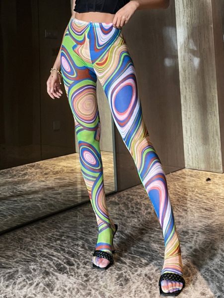 

glamaker random geo print leggings s2as#, Black