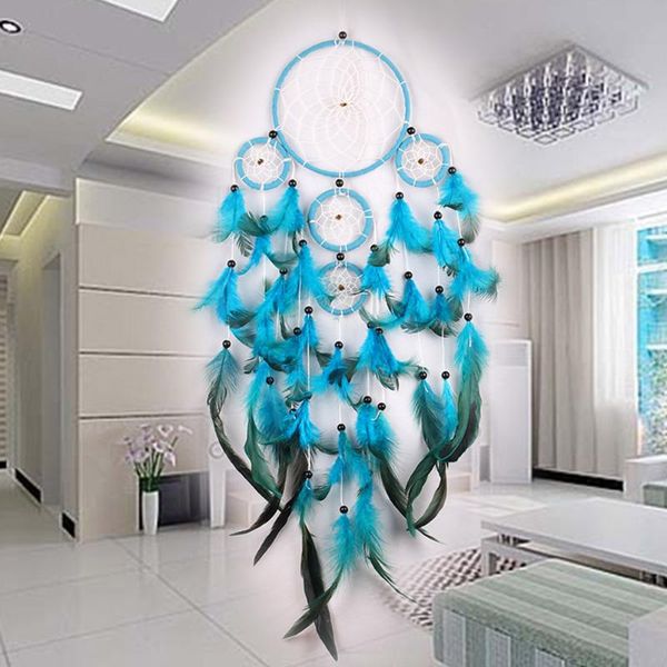 

wind chimes handmade dream catcher net with feathers wall hanging dreamcatcher craft gift christmas decoration for home decorative objects &