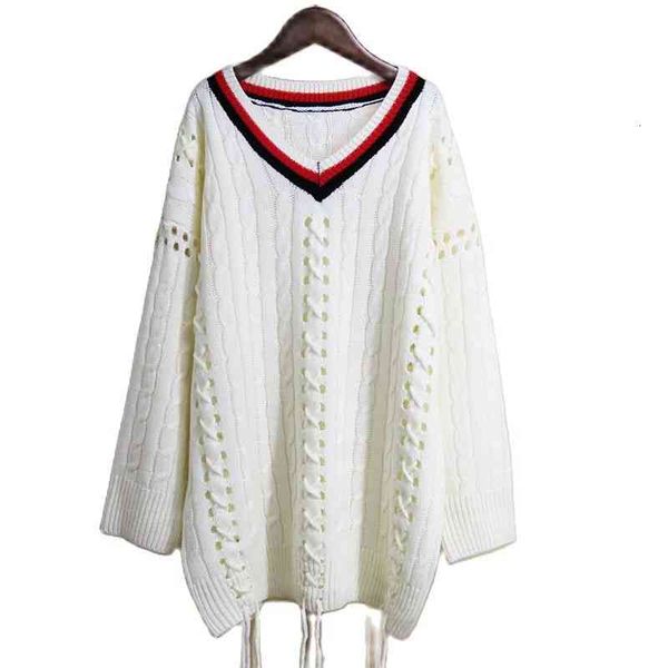 

women's sweaters camisola plus size y2k com buraco em cor sÃ³lida, pulÃ´ver finino casual outono e inverno malha xgqa, White;black