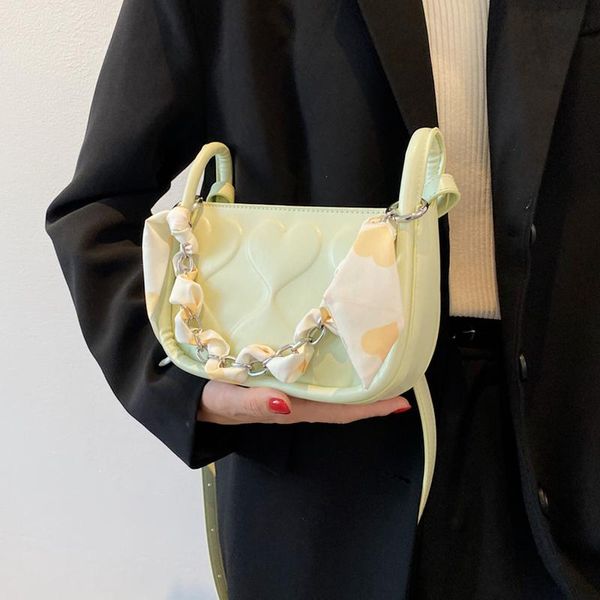 

evening bags inclined shoulder bag vintage chain armpit fashion leather women's handbag high capacity messenger women