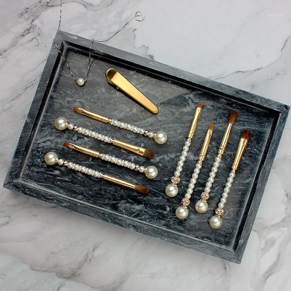 

makeup brushes pearl crystal rhinestone gold 12pc make up kit professional brush set pincel maquiagem beauty tool1