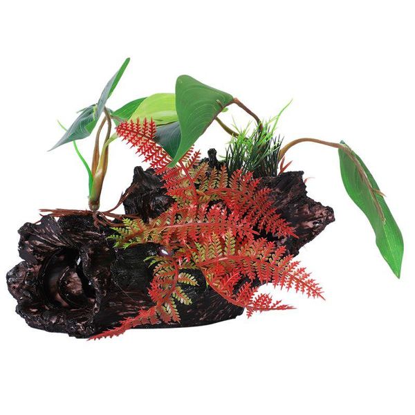 

decorations aquarium decorative rockery landscape simulation round leaf