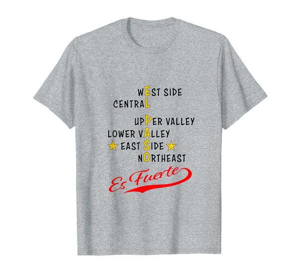 

show your love and support for el paso es fuerte (strong) t-shirt, White;black