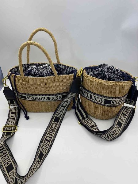 

new roun korean woven soli color bucket soft hanle belt d family straw bag square