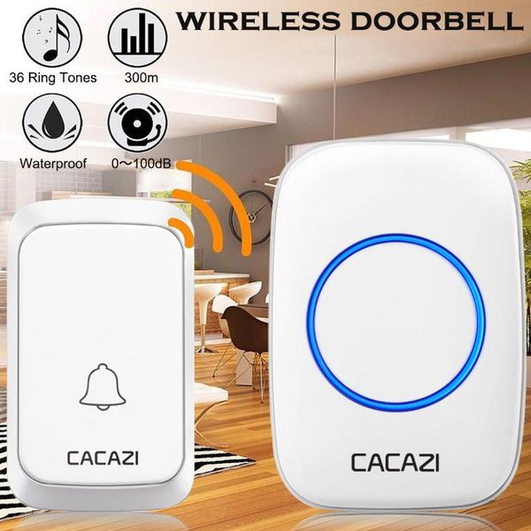 

doorbells waterproof wireless doorbell smart home battery powered with 36 kinds of music 300m remote receiver bell