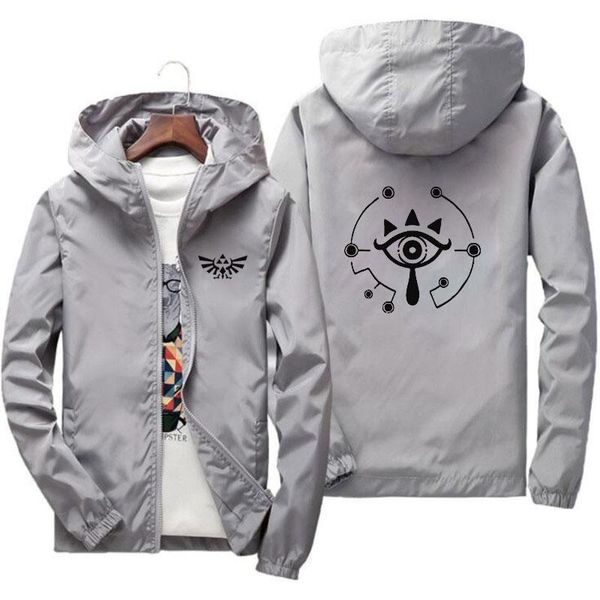 

men's jackets 2021spring and summer game windbreaker jacket street hoodie zipper thin men casual m-7xl, Black;brown