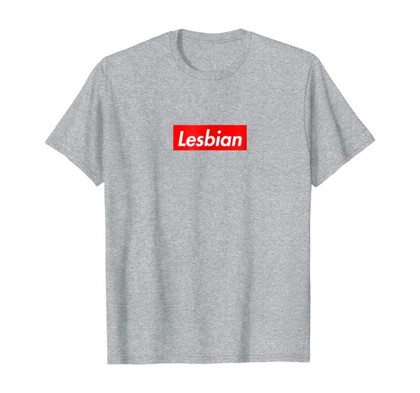 

lesbian red boxlogo shirt, White;black