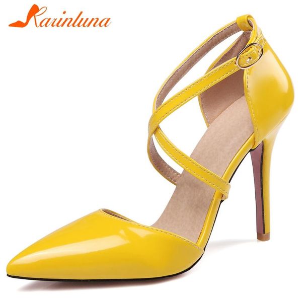 

female bridal party dress handmade sandals pointed toe ankle strap high heels women summer shoes, Black