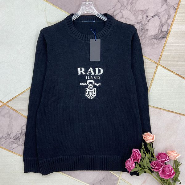 

family round neck knitted wool pullover long sleeve clothing 2021 autumn new loose lazy women's sweater, White