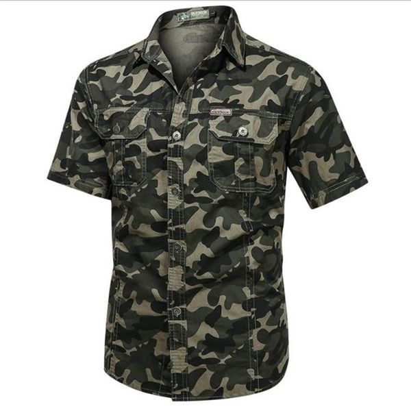 

men's casual shirts men's camouflage tactical short-sleeve army combat cotton work outdoor hiking hunting j3348 guth, White;black