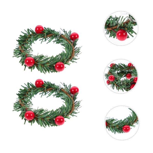

napkin rings 2 pcs christmas berry wreath buckles ring table decor