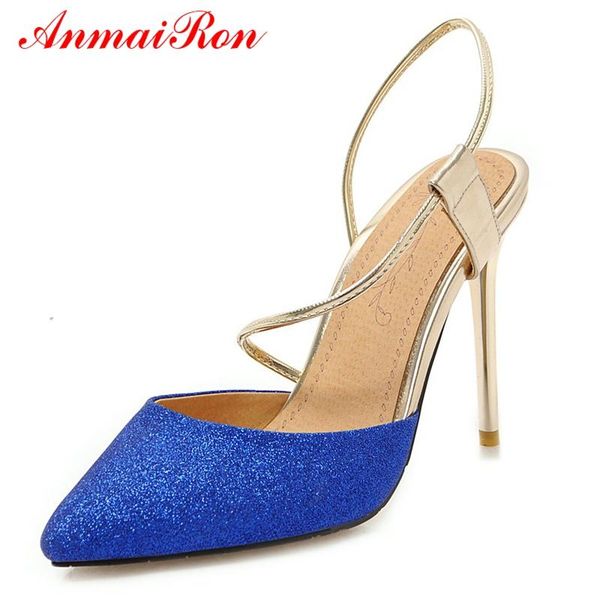 

anmairon basic super high thin heels pu zapatos de mujer moda 2021 vestir women fashion pumps size 34-43 ly990 dress shoes, Black