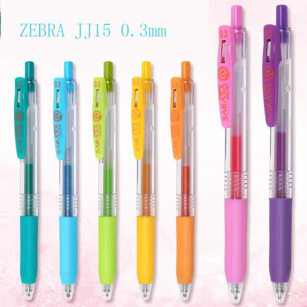 

gel pens 1set japan zebra sarasa jj15 0.3mm clip color marker ballpoint pen 10 colors student supplies