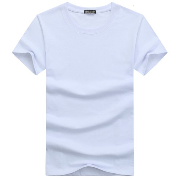 

2021 summer pure white men's short sleeve t-shirt, net version, no pattern, fattening, oversized, young half, White;black