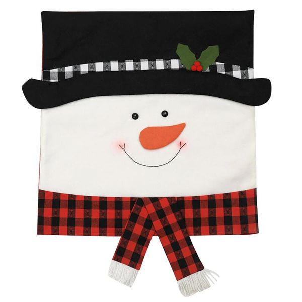 

1pcs christmas chair cover decor plaid cloth couple red for el dorm cafe a50 covers