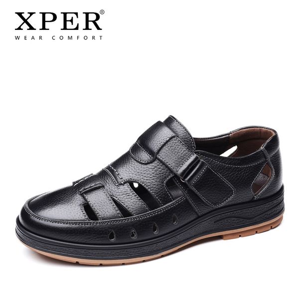 

summer fashion leather casual footwear comfort rome fisherman classics beach shoes, Black