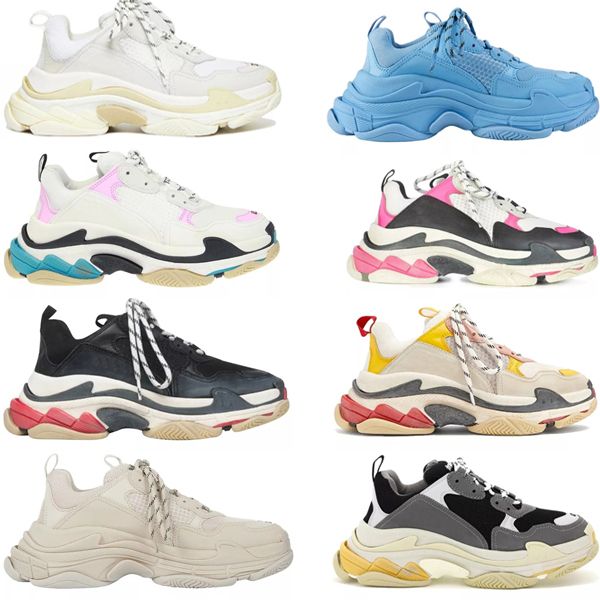 

old dad 17fw casual shoes low platform sneakers balencaiga triple s black mens women designer chaussures 23rq#