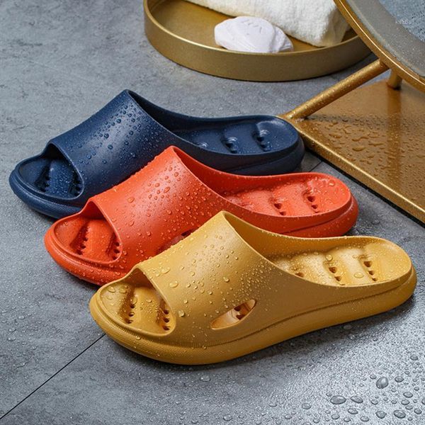 

slippers house couples bath ultralight eva bathroom women slides sandals indoor hollow out holes men shoes quick-dry1, Black