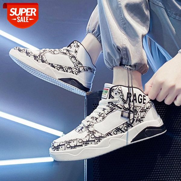 

men's shoes spring korean fashion trend casual high sports trendy #bk7z