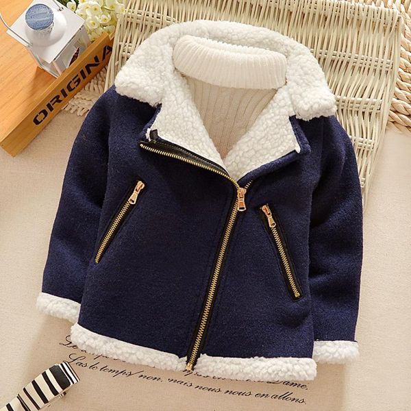 

jackets winter baby children coats thick for boy warm plush thicken outerwear fashion infants kids clothes snowsuit 1 2 3 4 year, Blue;gray