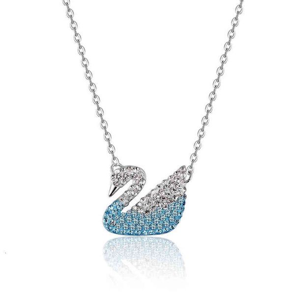 

shijiagao version gradual change be sky goose large necklace clay paint clavicle chain female, Silver