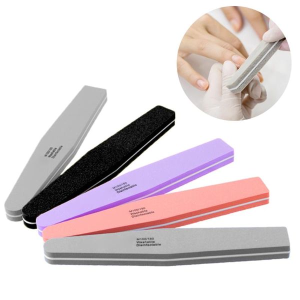 

nail files 1pcs double side buffer 100/180 trimmer lime a ongle art tools washable buffing sanding file sponge