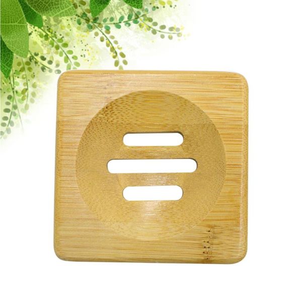 

soap dishes wooden dish draining holder drainer for bathroom toliet use(8 x 8cm square shaped)