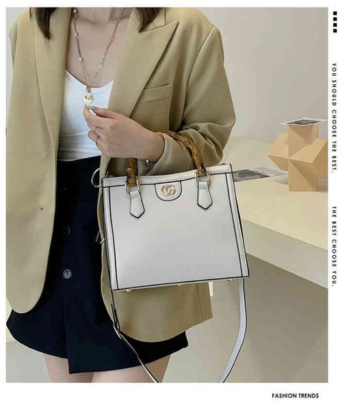 

2022 factory wholesale new ni rong zuer's same mini tote bag bamboo leisure simple hand women's bag