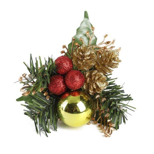 

decorative flowers & wreaths artificial pine stems fake cone gift box christmas ornament flower wreath holiday home decor dropship