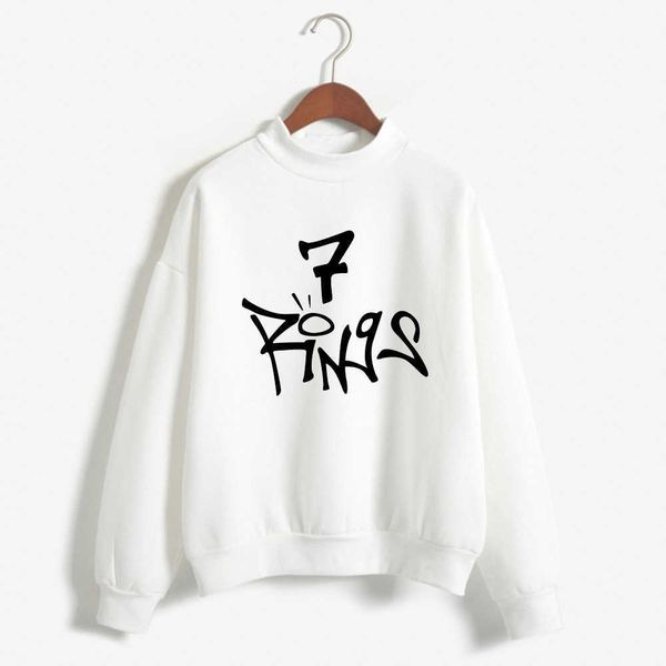 

fashion hoodies a girl's single 7 rings, Black