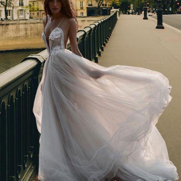 

casual dresses deep v neck spaghetti strap backless party gown a-line vintage women chiffon lace dress lady wedding occasions long, Black;gray